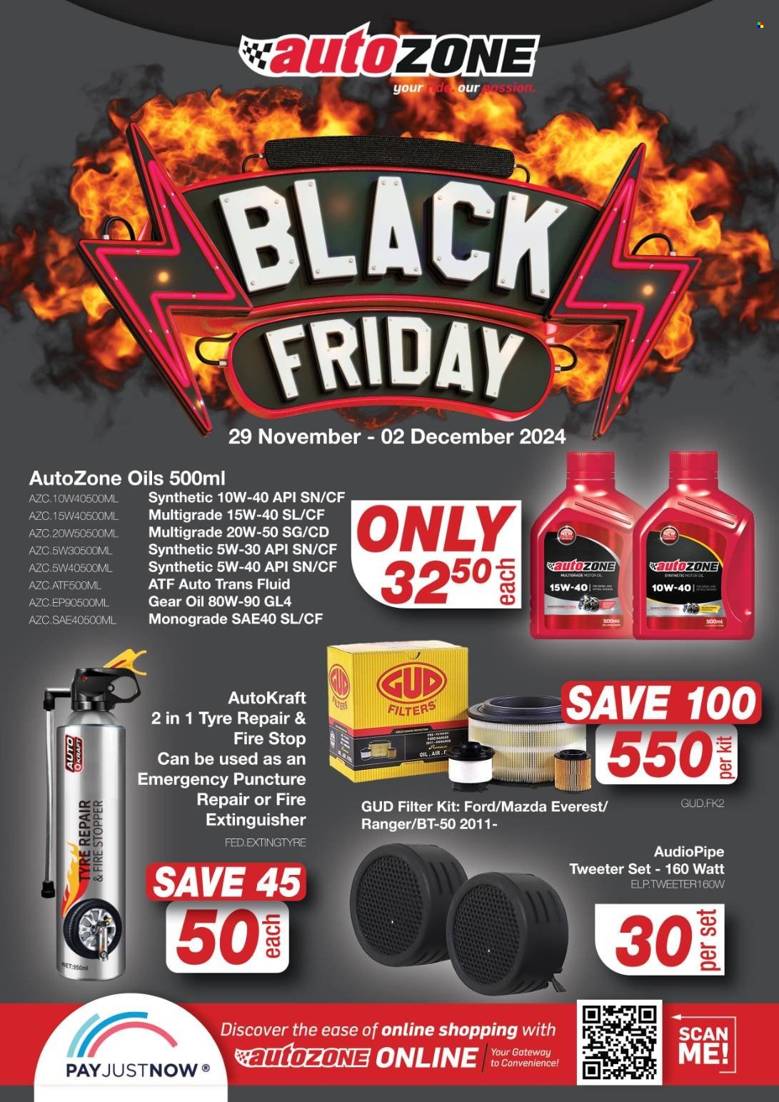 AutoZone specials - 29/11/2024 - 02/12/2024. Page 1