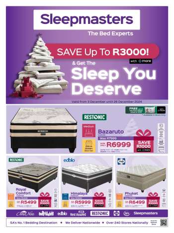 Sleepmasters catalogue  - 03/12/2024 - 26/12/2024.