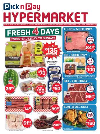 Pick n Pay Hypermarket catalogue  - 05/12/2024 - 08/12/2024.