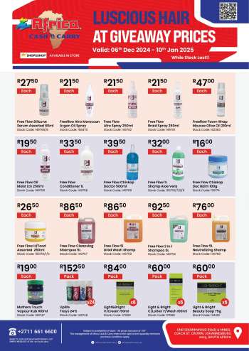 Africa Cash & Carry catalogue  - 06/12/2024 - 10/01/2025.