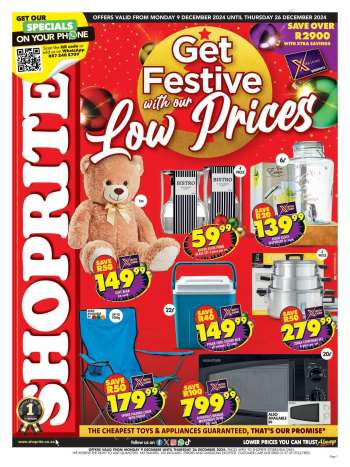 Shoprite catalogue  - 09/12/2024 - 26/12/2024.