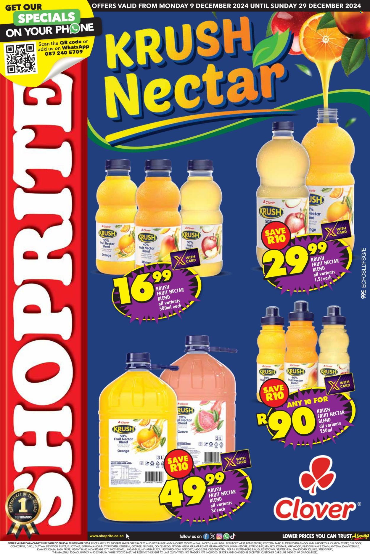 Shoprite specials - 09/12/2024 - 29/12/2024. Page 1