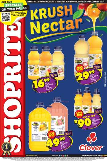 Shoprite catalogue  - 09/12/2024 - 29/12/2024.