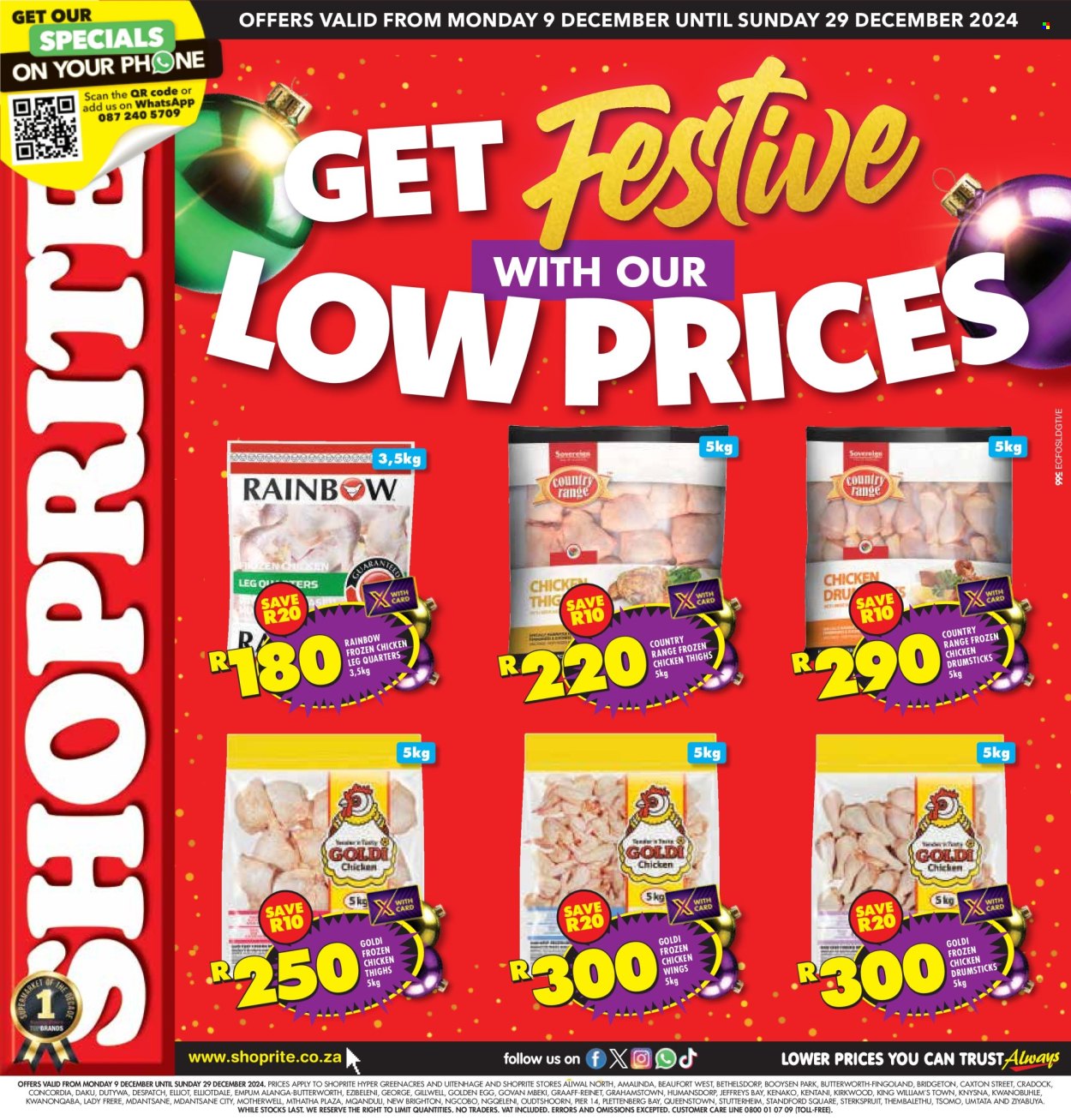 Shoprite specials - 09/12/2024 - 29/12/2024. Page 1