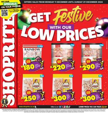Shoprite catalogue  - 09/12/2024 - 29/12/2024.