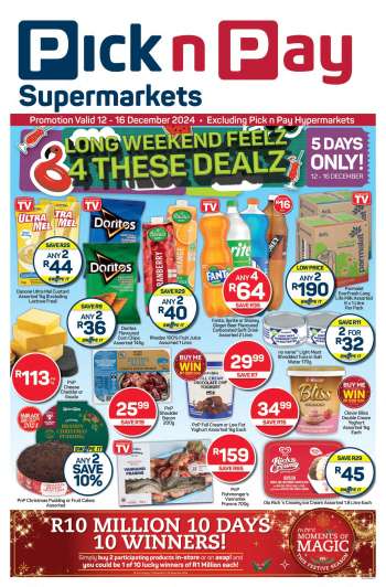 Pick n Pay Supermarket catalogue  - 12/12/2024 - 16/12/2024.