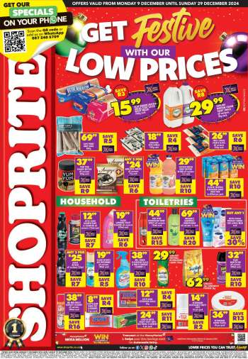 Shoprite catalogue  - 09/12/2024 - 29/12/2024.