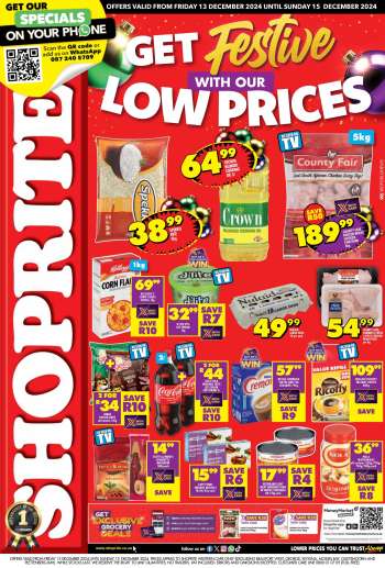 Shoprite catalogue  - 13/12/2024 - 15/12/2024.