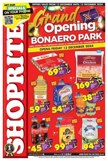 Shoprite catalogue  - 13/12/2024 - 15/12/2024.