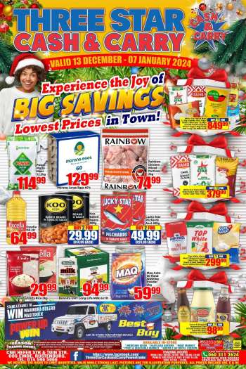 Three Star Cash and Carry catalogue  - 13/12/2024 - 07/01/2025.