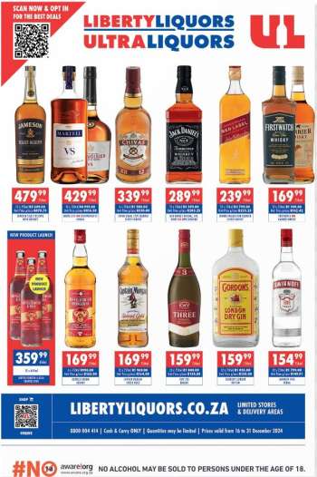 Liberty Liquors catalogue  - 16/12/2024 - 31/12/2024.