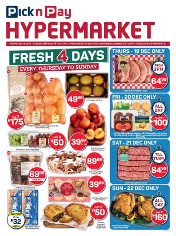 Pick n Pay Hypermarket catalogue  - 19/12/2024 - 22/12/2024.