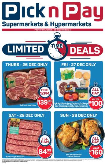 Pick n Pay catalogue  - 26/12/2024 - 29/12/2024.