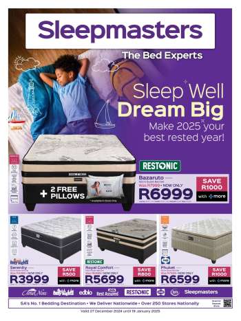 Sleepmasters catalogue  - 27/12/2024 - 19/01/2025.