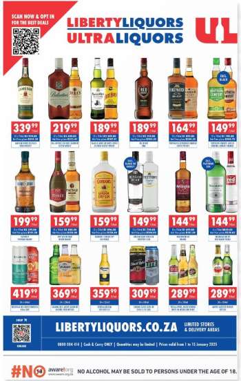 Liberty Liquors catalogue  - 01/01/2025 - 15/01/2025.