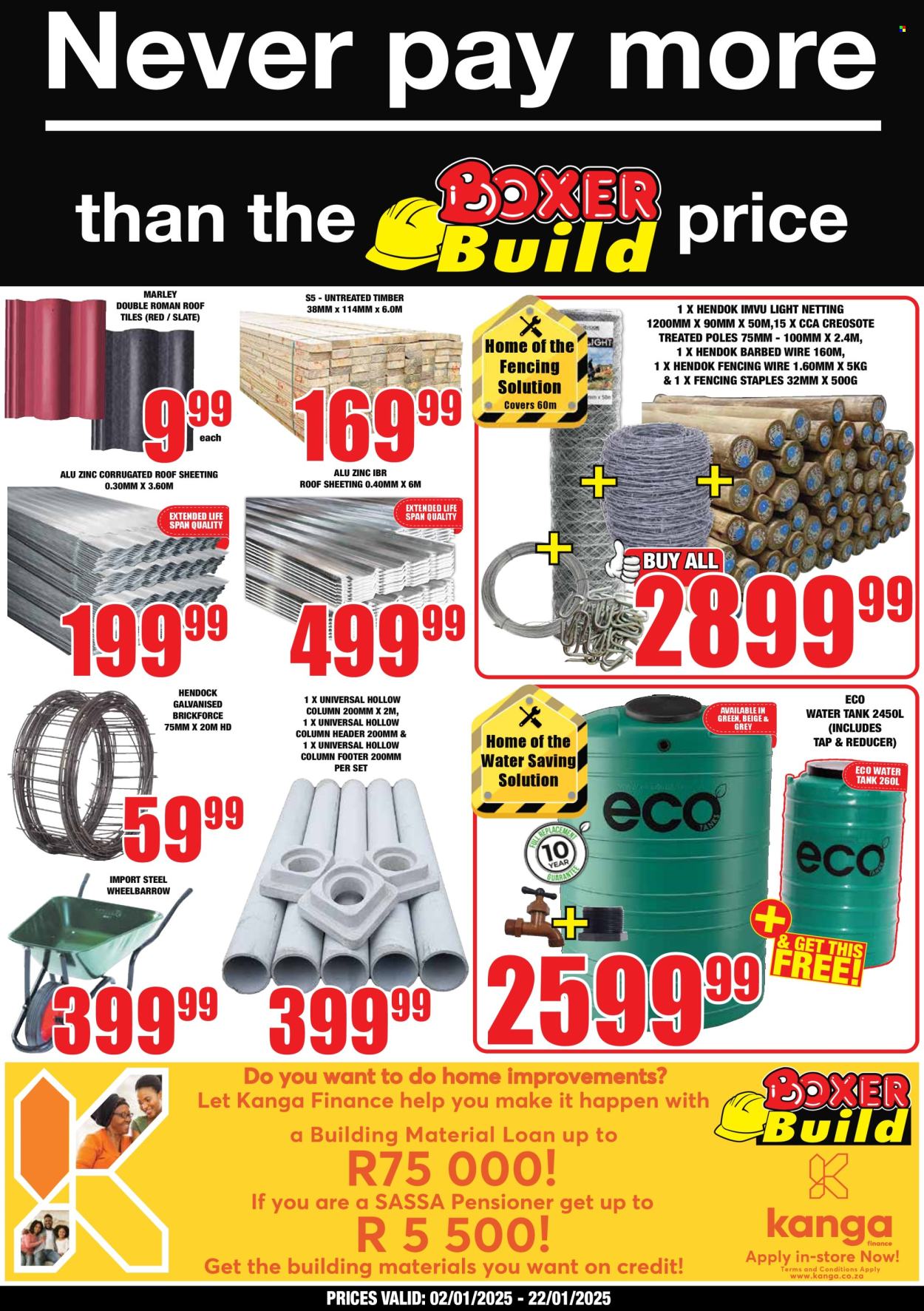 Boxer specials - 02/01/2025 - 22/01/2025. Page 1