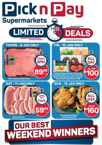Pick n Pay Supermarket catalogue  - 09/01/2025 - 12/01/2025.