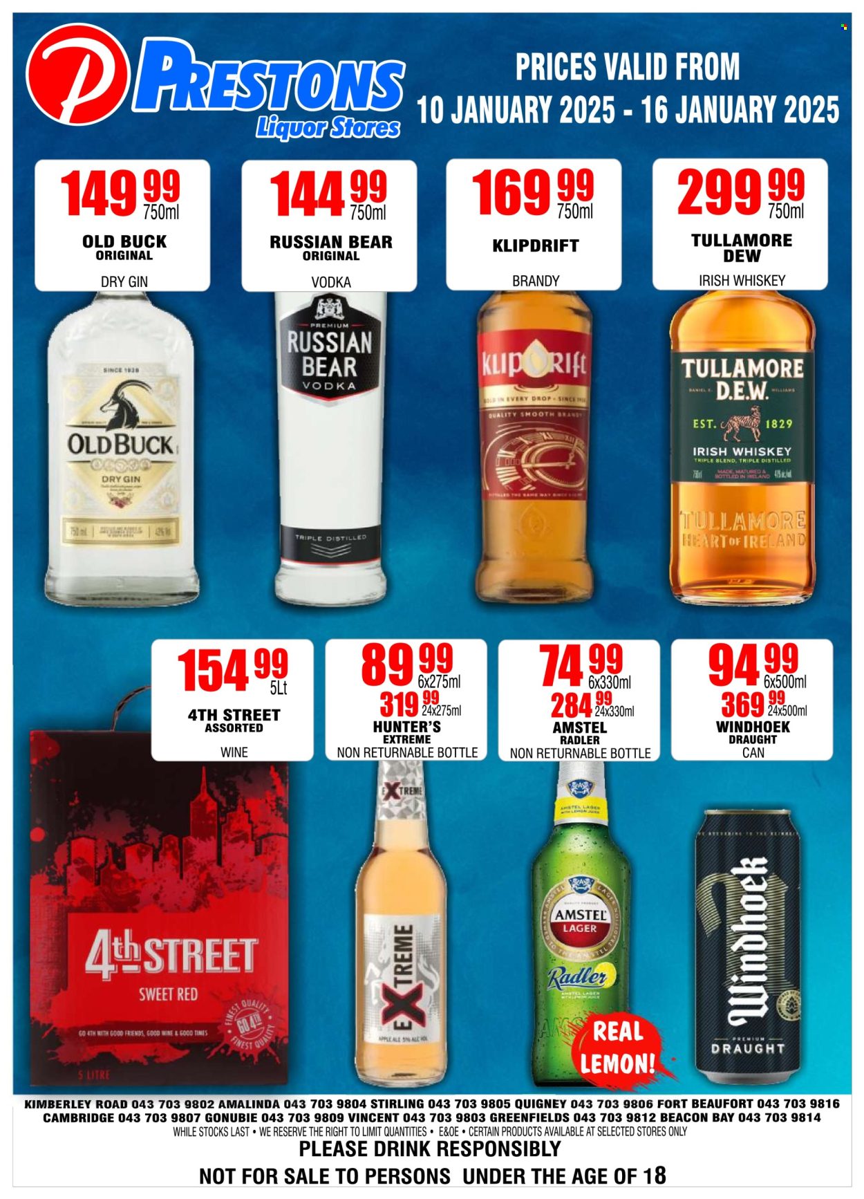 Prestons Liquor Stores specials - 10/01/2025 - 16/01/2025. Page 1
