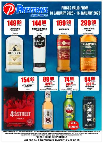 Prestons Liquor Stores catalogue  - 10/01/2025 - 16/01/2025.