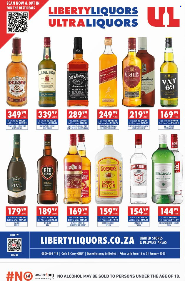 Liberty Liquors specials - 16/01/2025 - 31/01/2025. Page 1