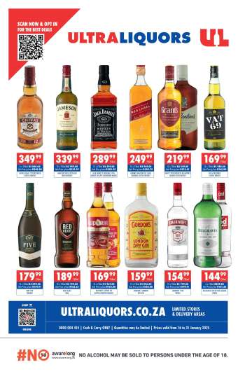 Ultra Liquors catalogue  - 16/01/2025 - 31/01/2025.