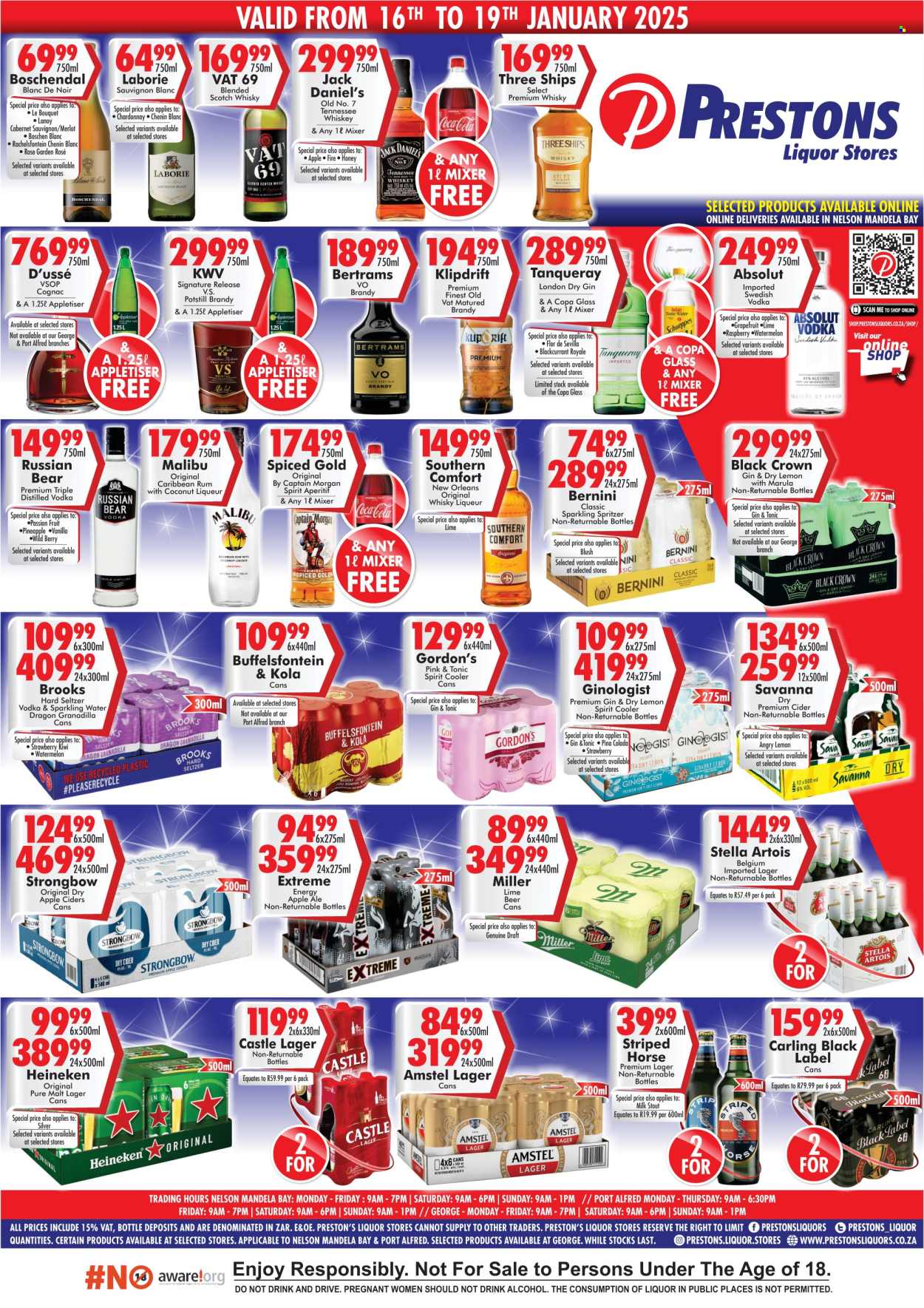 Prestons Liquor Stores specials - 16/01/2025 - 19/01/2025. Page 1