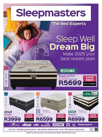 Sleepmasters catalogue  - 20/01/2025 - 16/02/2025.
