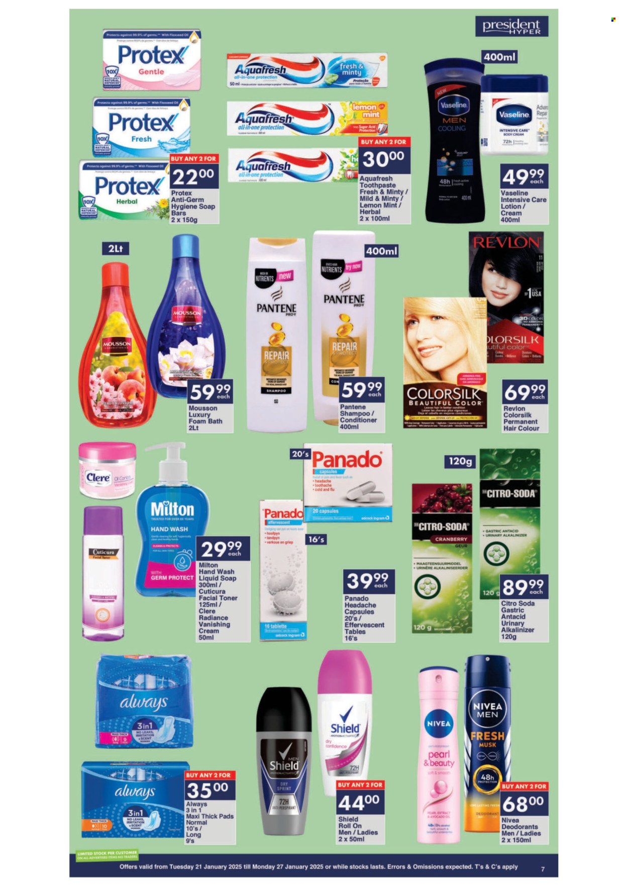 President Hyper specials - 21/01/2025 - 27/01/2025. Page 7