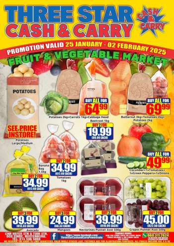 Three Star Cash and Carry catalogue  - 25/01/2025 - 02/02/2025.