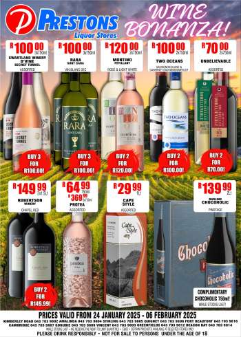 Prestons Liquor Stores catalogue  - 24/01/2025 - 06/02/2025.
