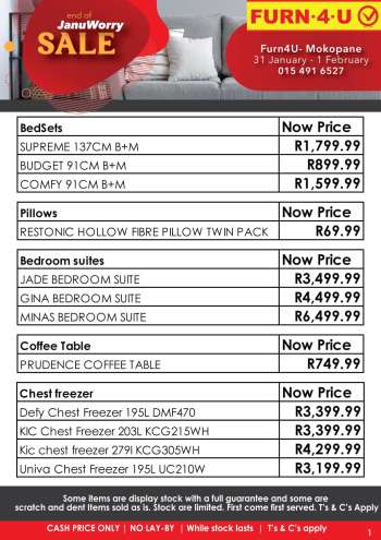 Furn 4 U catalogue  - 31/01/2025 - 01/02/2025.