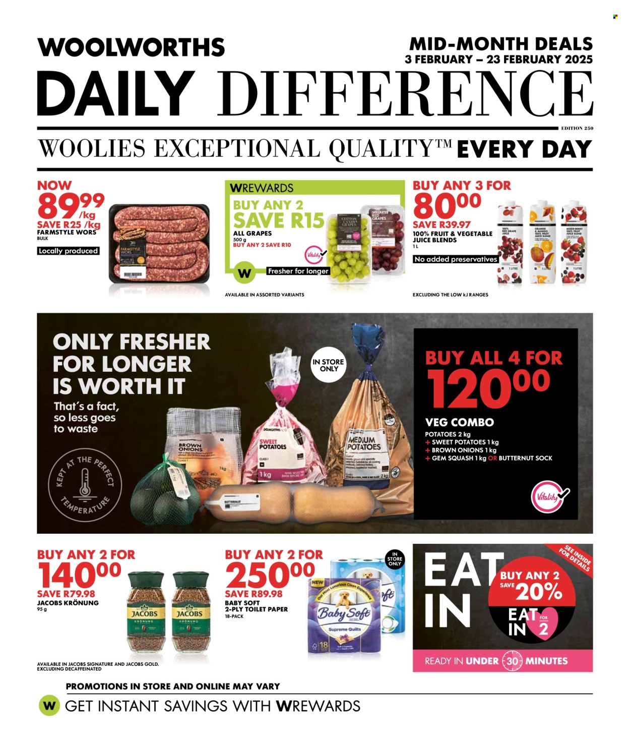 Woolworths specials - 03/02/2025 - 23/02/2025. Page 1