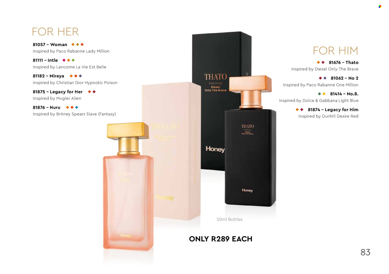 Honey specials. Page 85