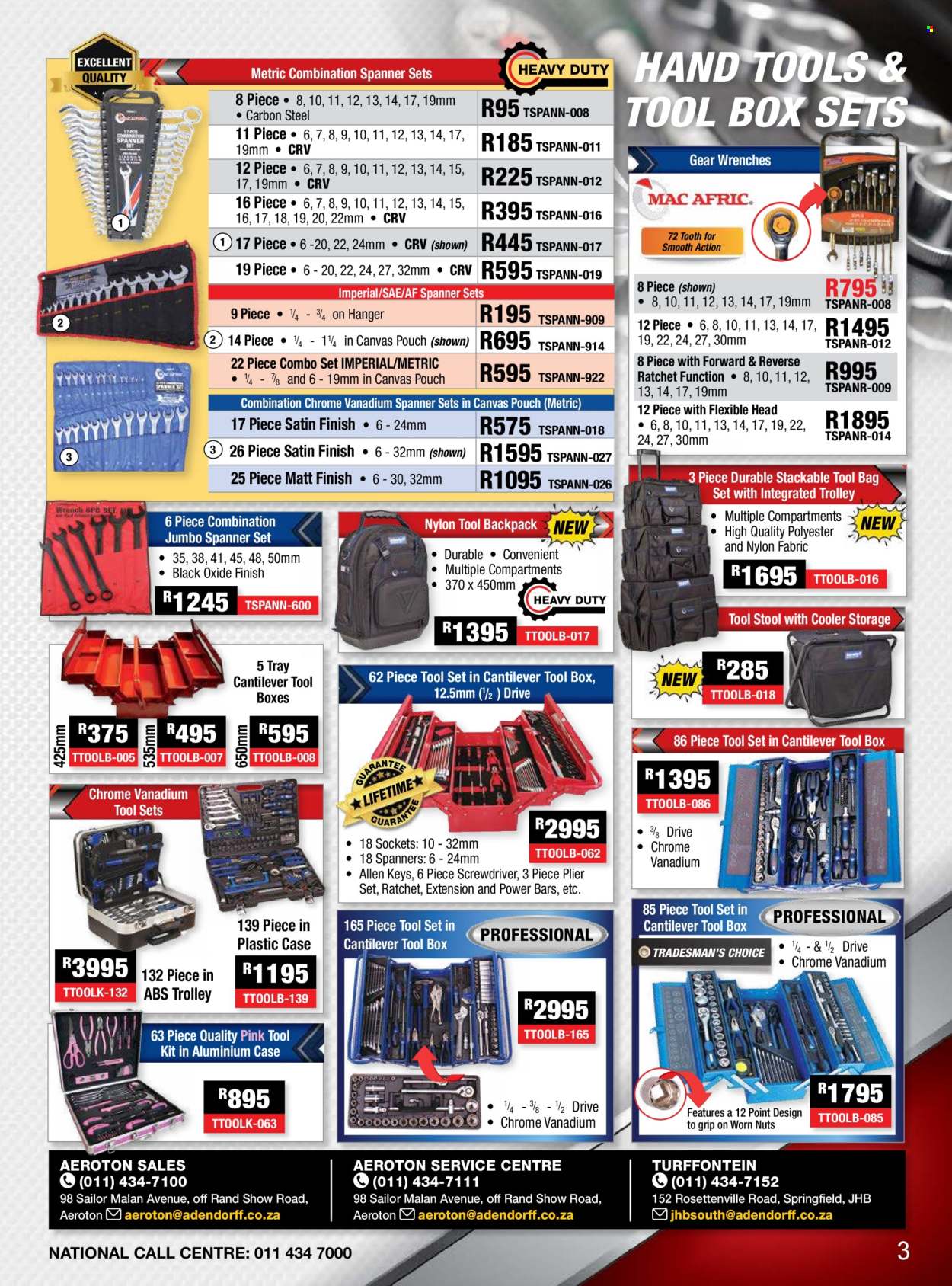 Adendorff Machinery Mart specials. Page 1
