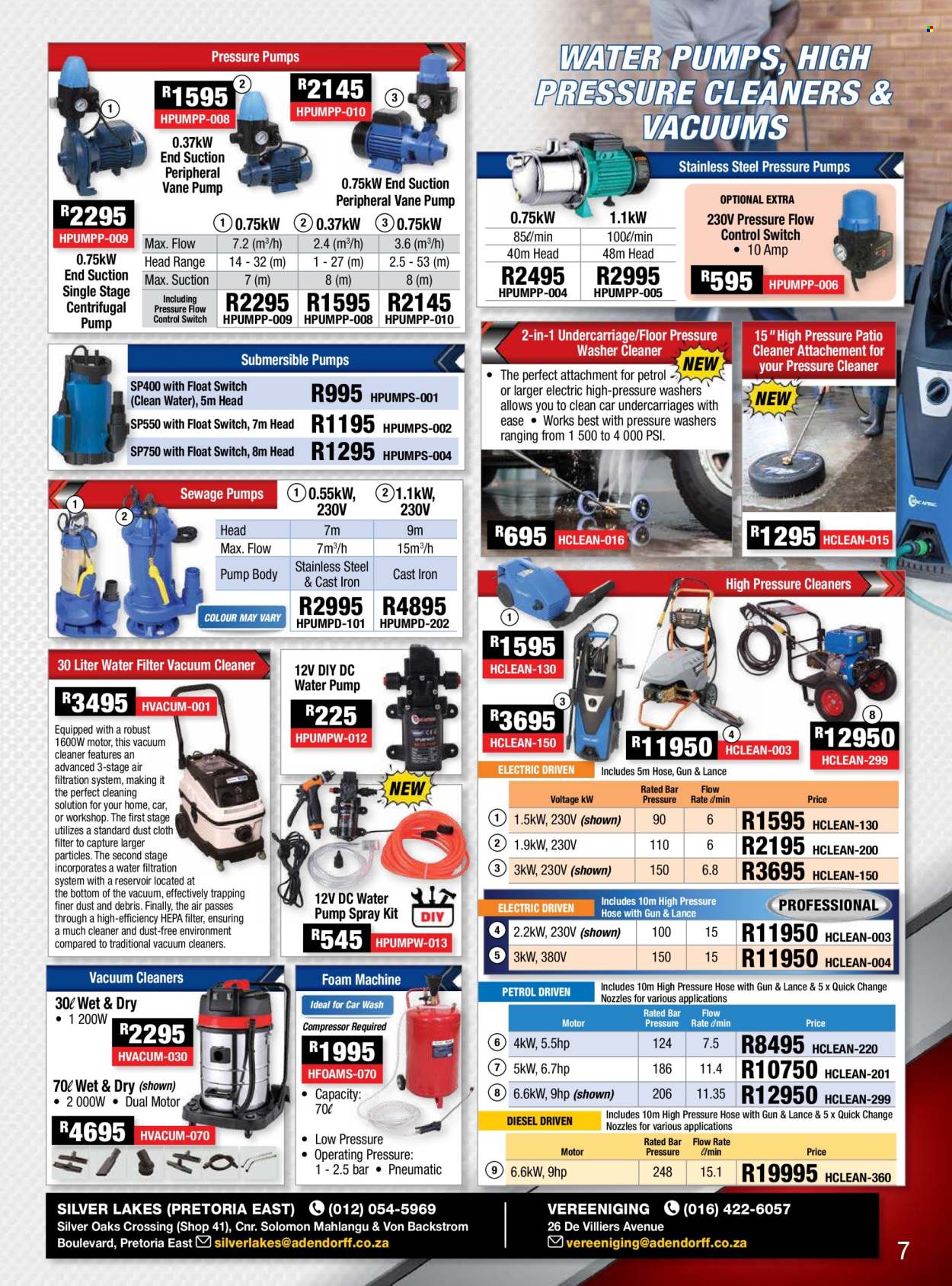 Adendorff Machinery Mart specials. Page 1