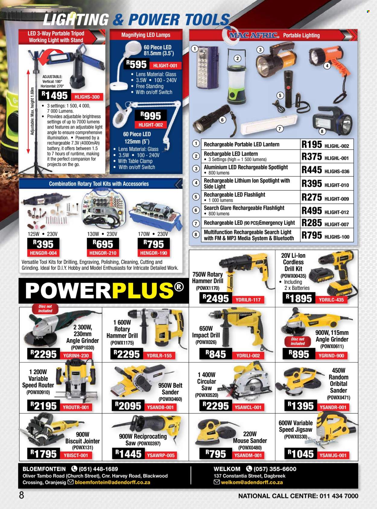 Adendorff Machinery Mart specials. Page 1