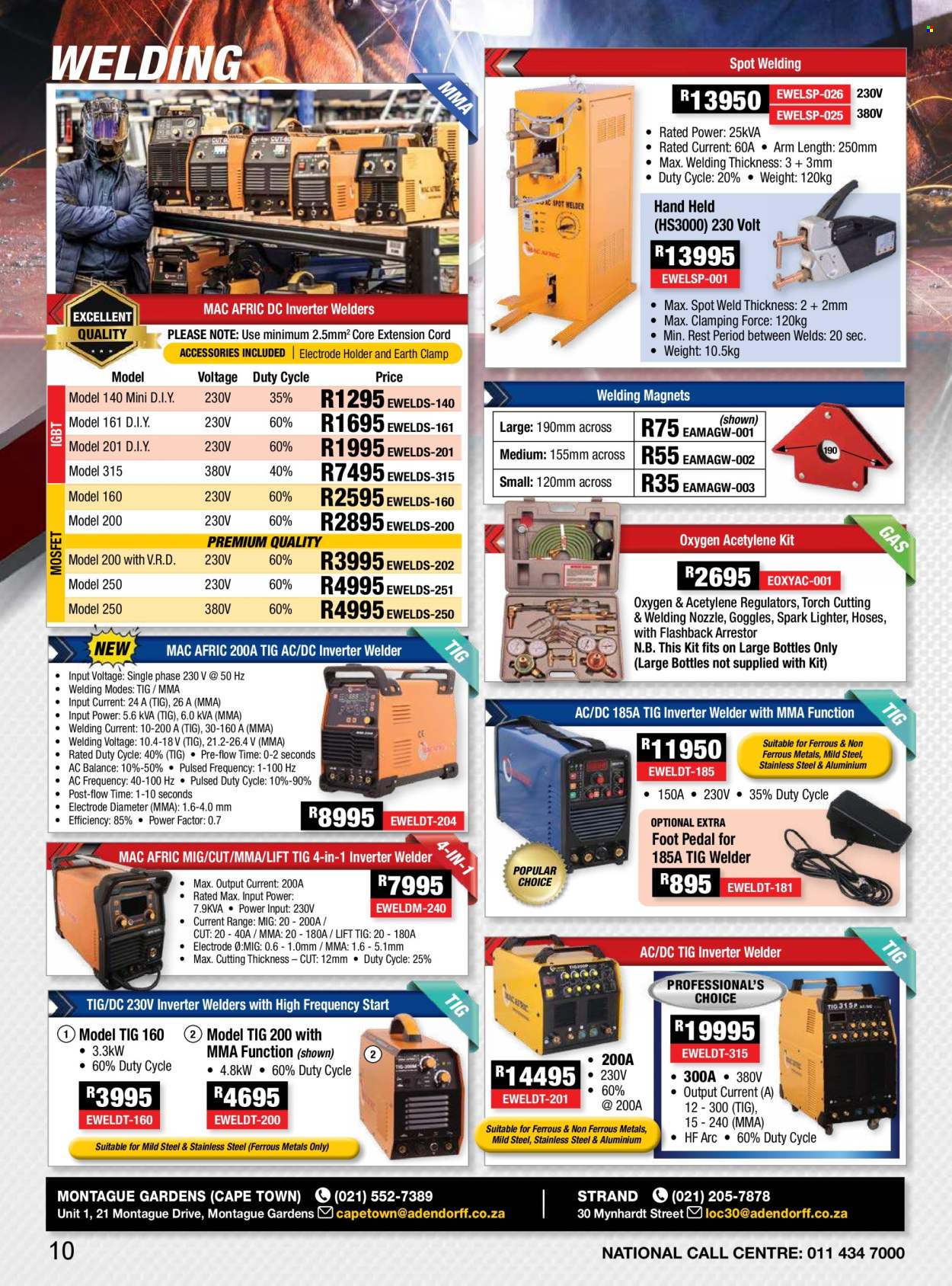 Adendorff Machinery Mart specials. Page 1