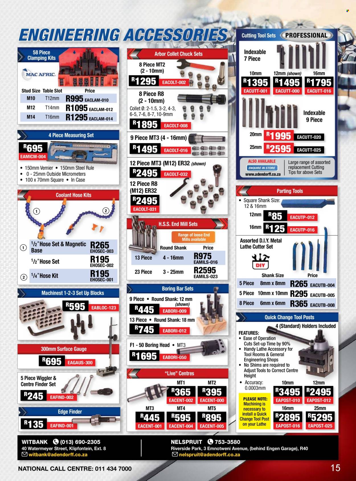 Adendorff Machinery Mart specials. Page 1