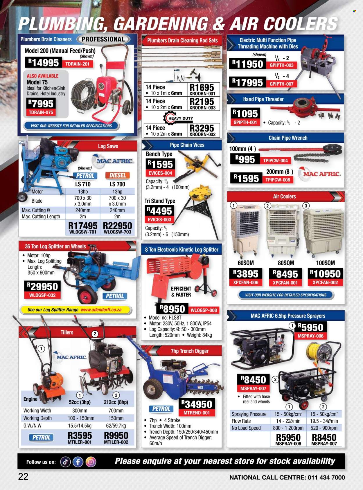 Adendorff Machinery Mart specials. Page 1
