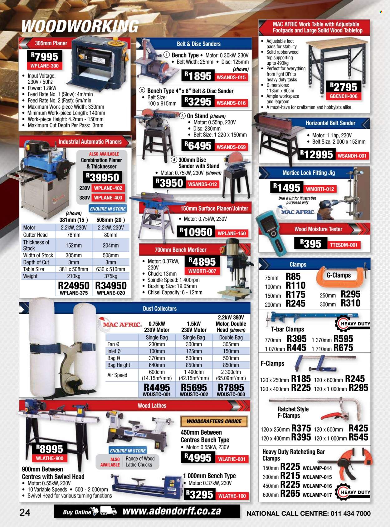 Adendorff Machinery Mart specials. Page 1