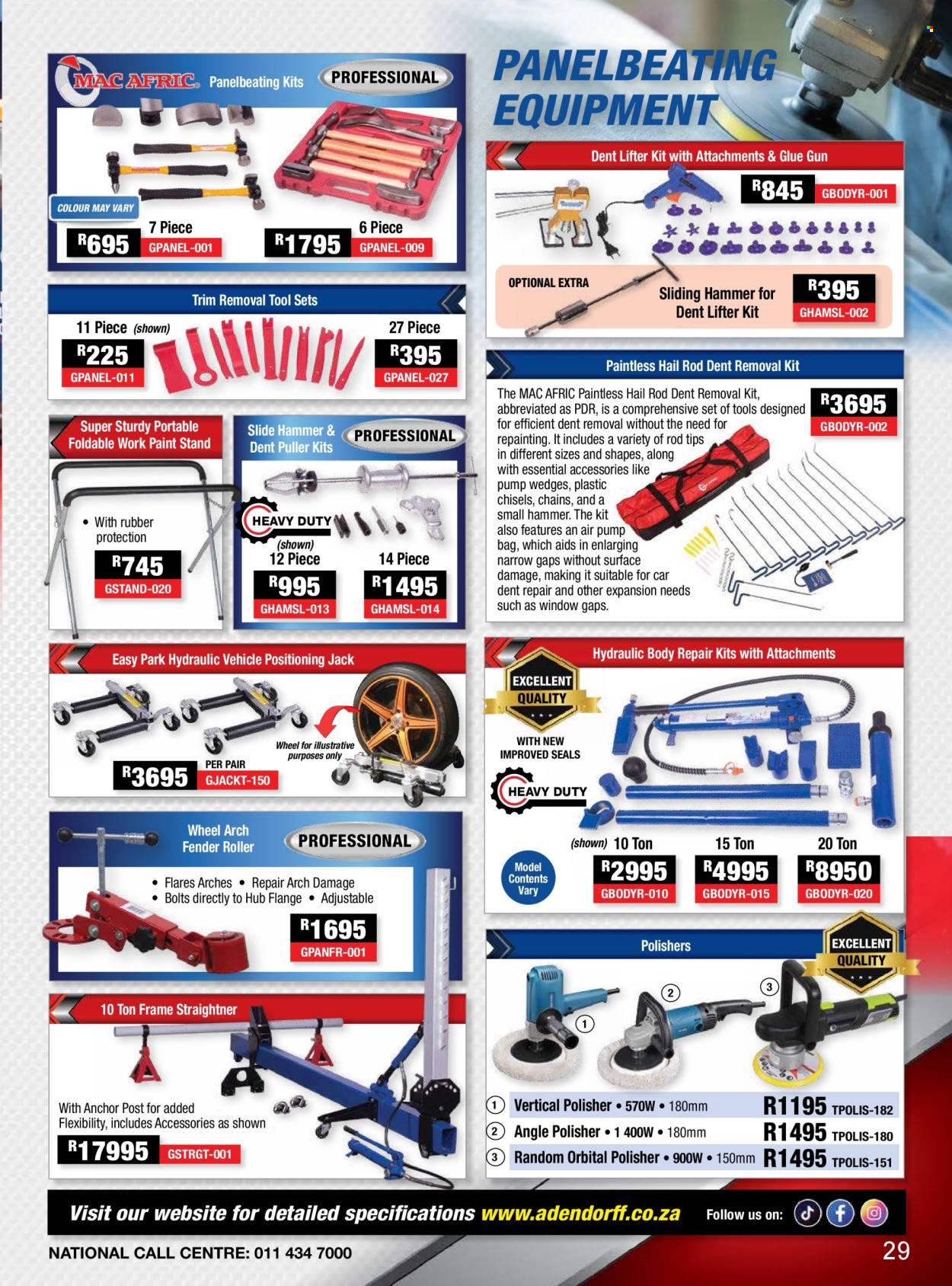 Adendorff Machinery Mart specials. Page 1