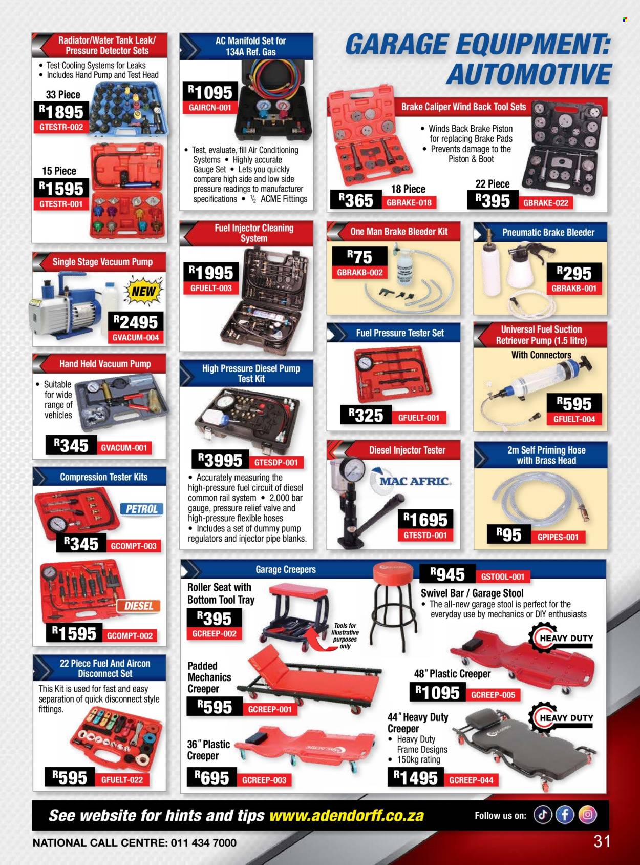 Adendorff Machinery Mart specials. Page 1