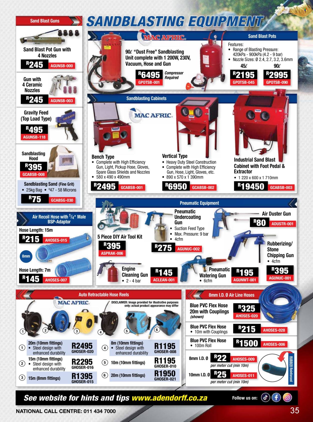 Adendorff Machinery Mart specials. Page 1
