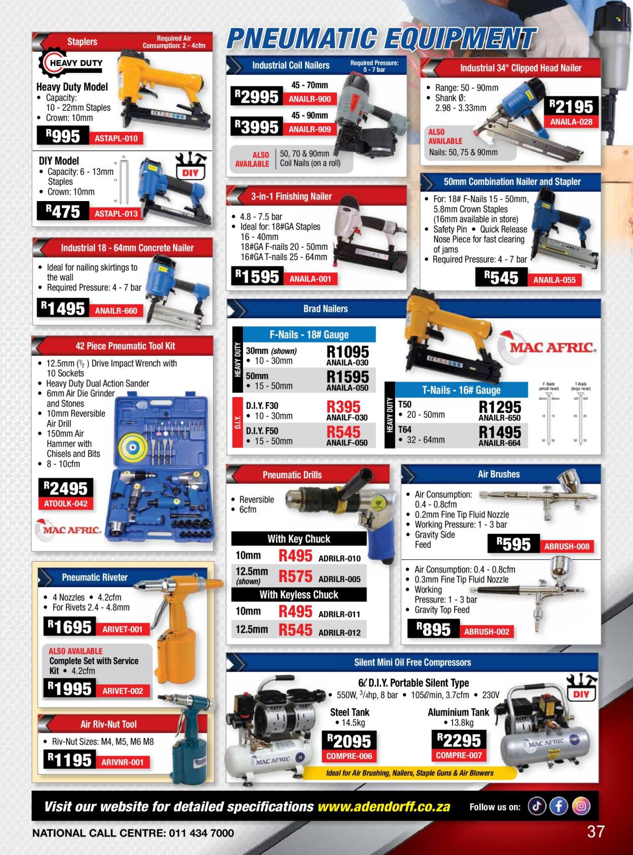 Adendorff Machinery Mart specials. Page 1
