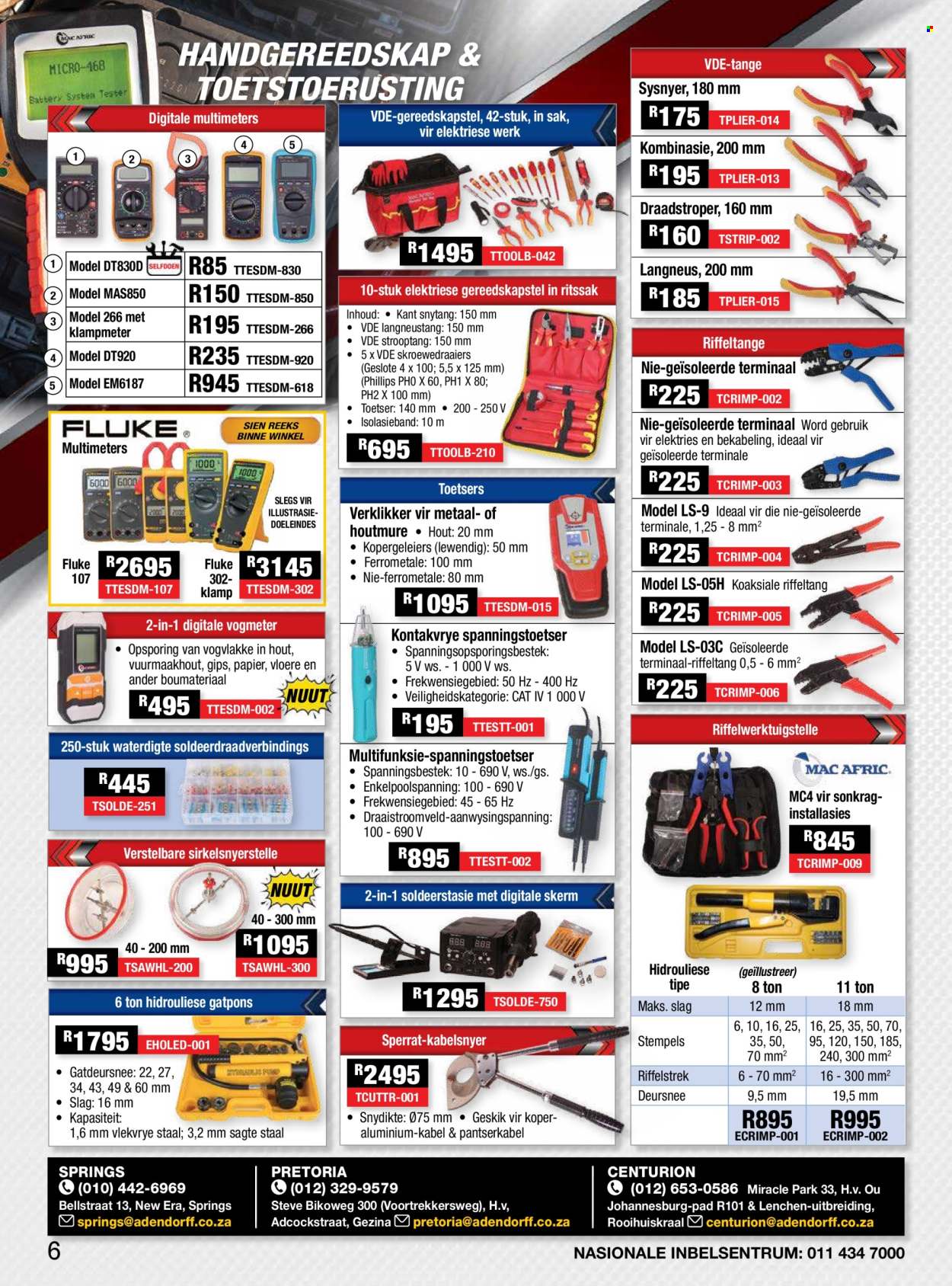 Adendorff Machinery Mart specials. Page 1