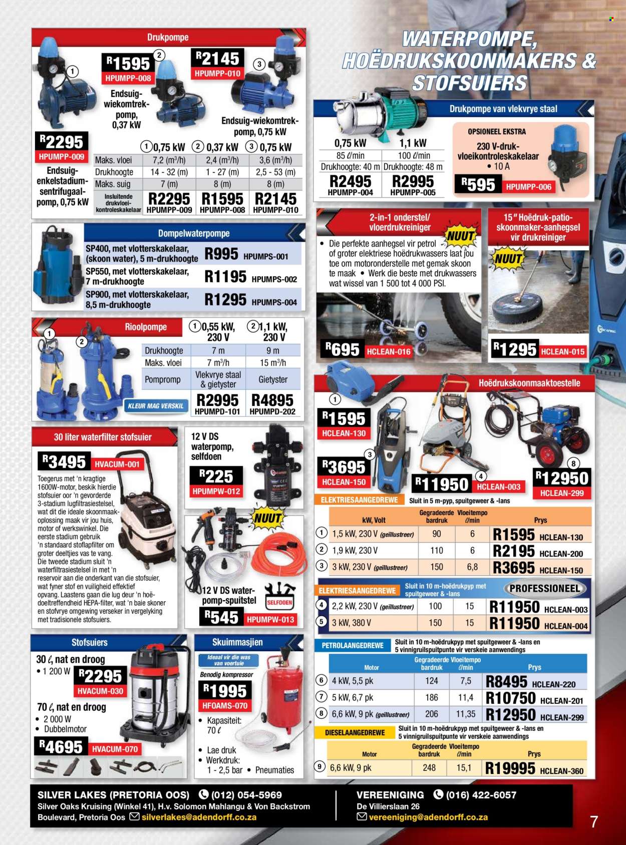 Adendorff Machinery Mart specials. Page 1
