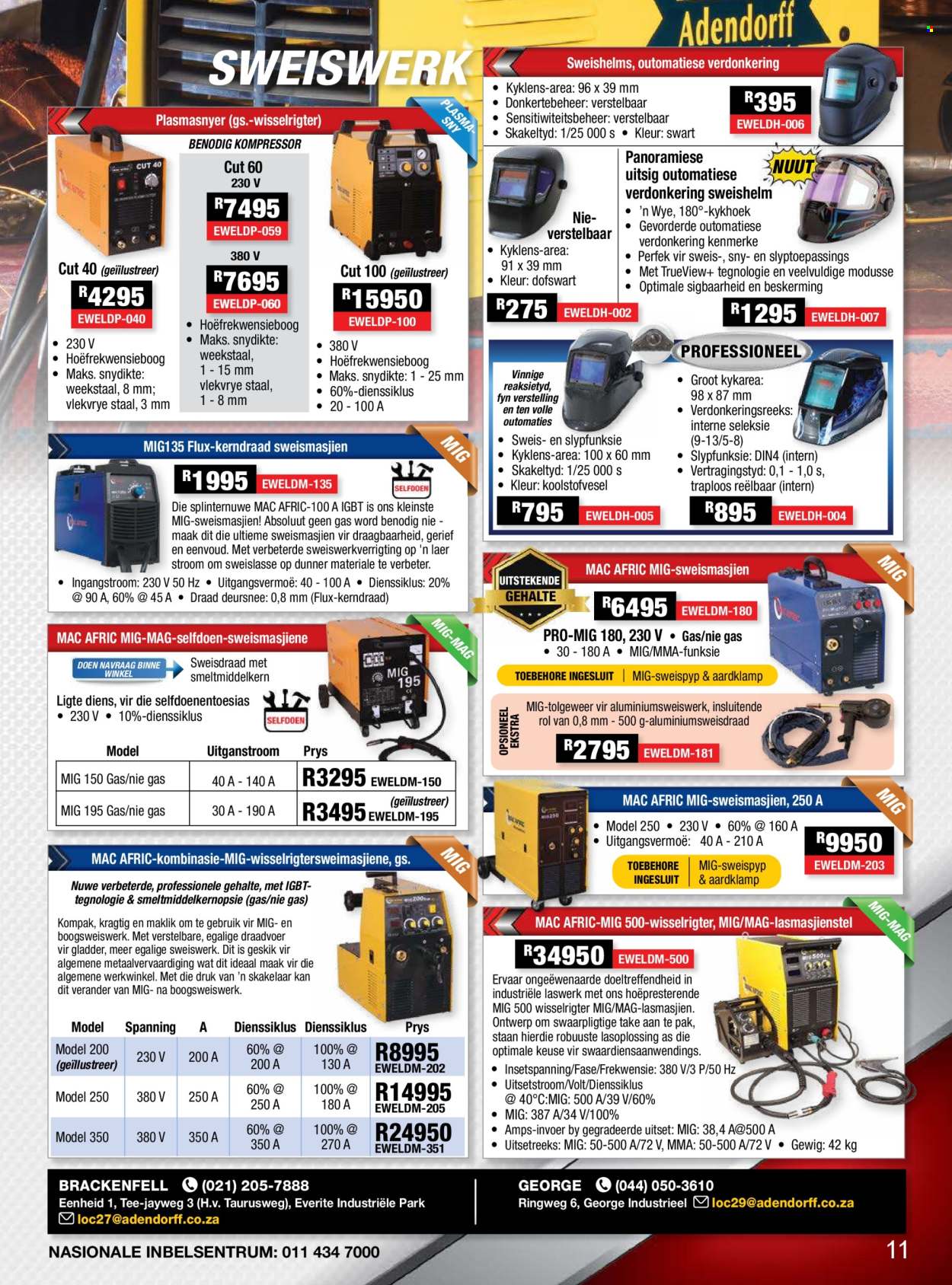 Adendorff Machinery Mart specials. Page 1