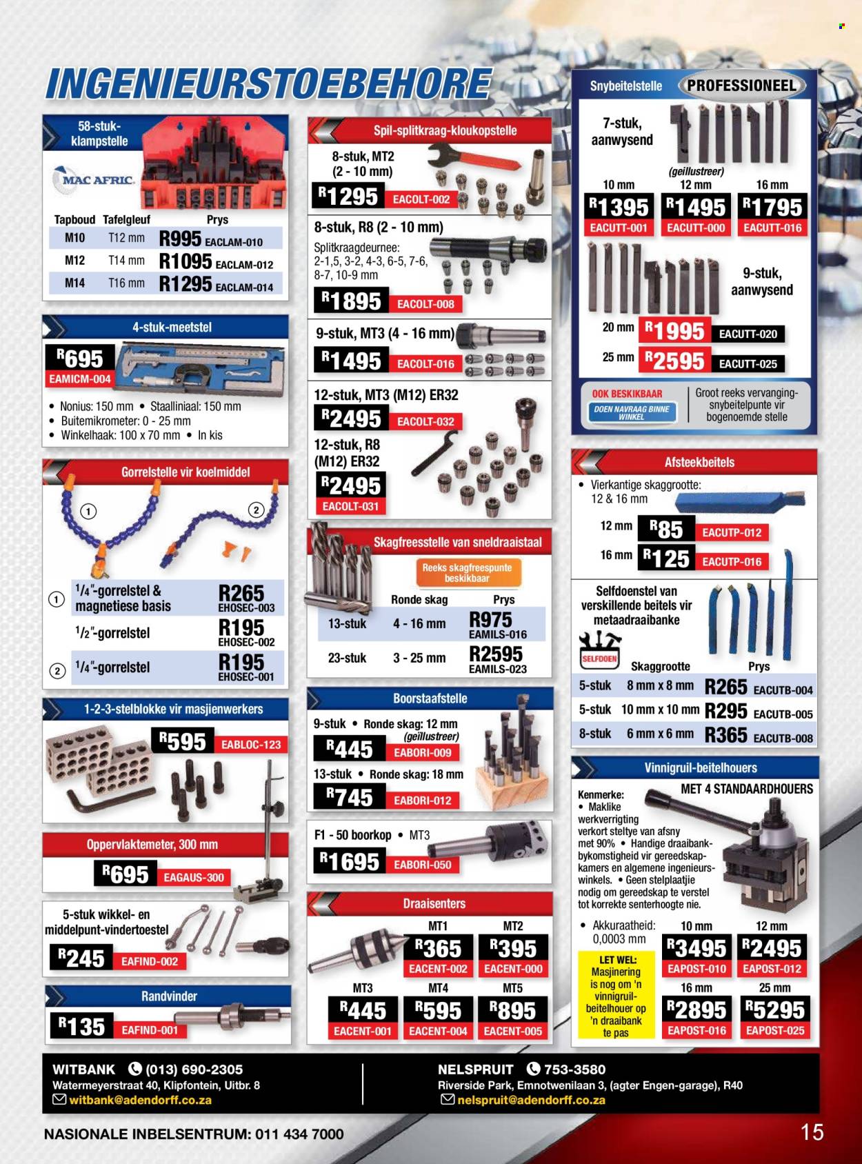 Adendorff Machinery Mart specials. Page 1