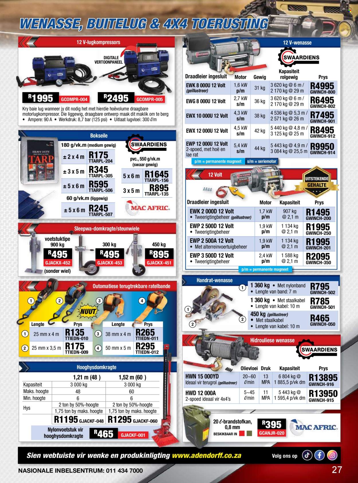 Adendorff Machinery Mart specials. Page 1