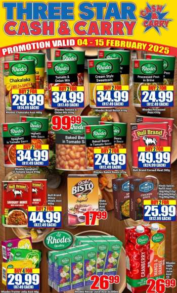 Three Star Cash and Carry catalogue  - 04/02/2025 - 15/02/2025.